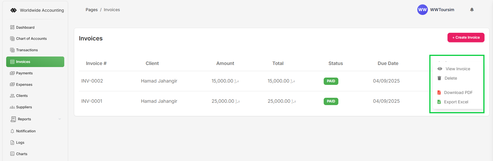 Invoices