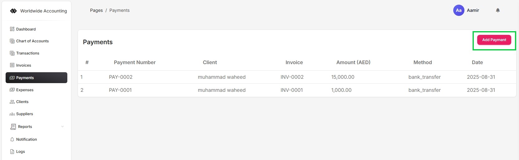 Payments